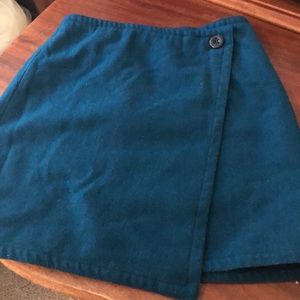 Vintage Style Loft Wrap Skirt in Deep Teal